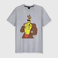 Футболка slim-fit Homer Simpson - mighty rabbit, цвет: меланж