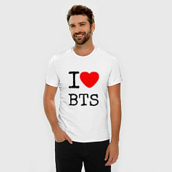 Футболка slim-fit I love BTS, цвет: белый — фото 2