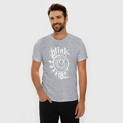 Футболка slim-fit Blink 182 logo, цвет: меланж — фото 2