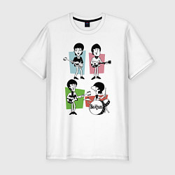 Футболка slim-fit The Beatles - drawing - sketch, цвет: белый