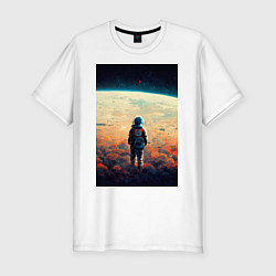 Футболка slim-fit I want to be an astronaut, цвет: белый