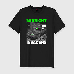 Футболка slim-fit Midnight inviders - Toyota Supra, цвет: черный