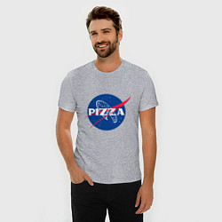 Футболка slim-fit Nasa - pizza, цвет: меланж — фото 2