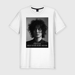 Футболка slim-fit Fujii Kaze Help ever hurt never, цвет: белый