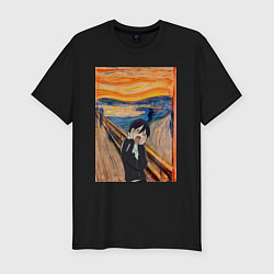 Футболка slim-fit Крик бездомный Бог, цвет: черный