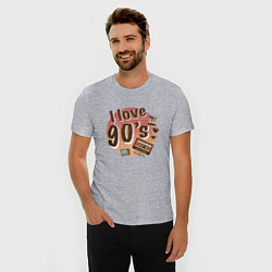 Футболка slim-fit I love 90-s, цвет: меланж — фото 2