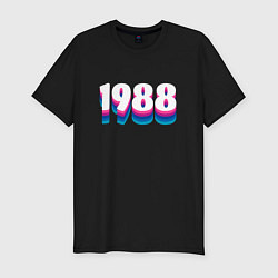 Мужская slim-футболка Made in 1988 vintage art
