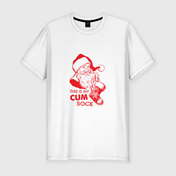 Футболка slim-fit My cum sock, цвет: белый