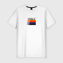 Футболка slim-fit Винтажная мода 1984 года, цвет: белый