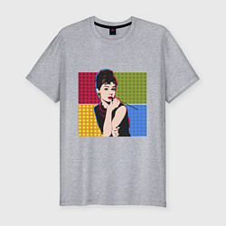 Футболка slim-fit Audrey Hepburn, цвет: меланж