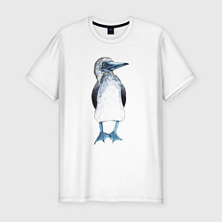 Футболка slim-fit Смешная птица, цвет: белый