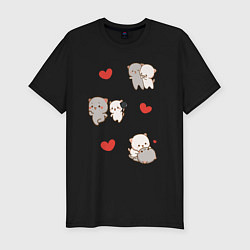 Футболка slim-fit Стикеры Котиков, цвет: черный
