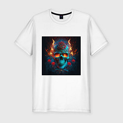 Футболка slim-fit Сила огня, цвет: белый