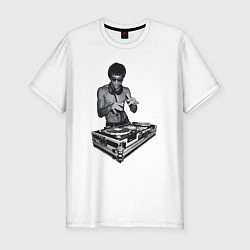 Футболка slim-fit DJ Bruce Lee, цвет: белый