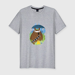 Футболка slim-fit Тоторо на природе, цвет: меланж
