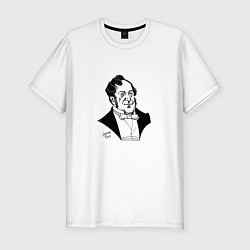 Футболка slim-fit Джоаккино Россини, цвет: белый