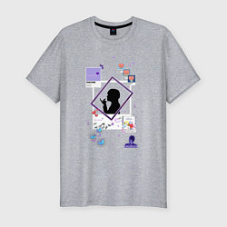 Футболка slim-fit BTS Тэхен, цвет: меланж