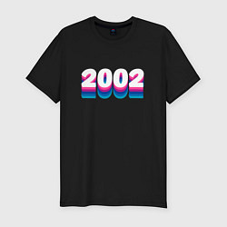 Мужская slim-футболка Made in 2002 vintage art