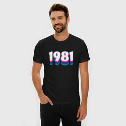 Футболка slim-fit Made in 1981 vintage art, цвет: черный — фото 2