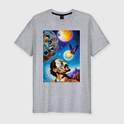 Футболка slim-fit Salvador Dali: Butterfly Flight, цвет: меланж