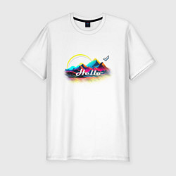 Футболка slim-fit Helloo gora, цвет: белый
