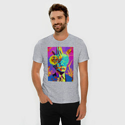 Футболка slim-fit Andy Warhol - neural network - pop art, цвет: меланж — фото 2