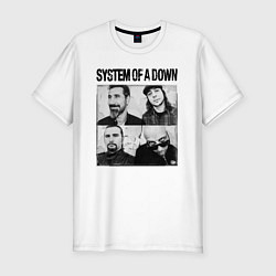 Футболка slim-fit System of a down rock, цвет: белый