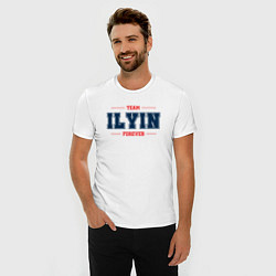 Футболка slim-fit Team Ilyin forever фамилия на латинице, цвет: белый — фото 2