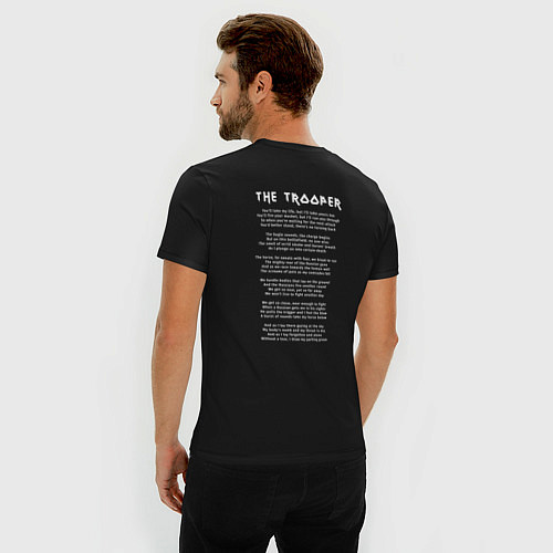 Мужская slim-футболка Iron Maiden The Trooper / Черный – фото 4
