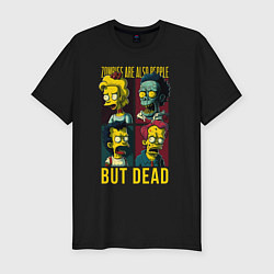 Футболка slim-fit Zombies are also people only dead, цвет: черный