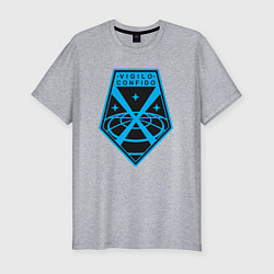 Футболка slim-fit Vigilo confido blue, цвет: меланж