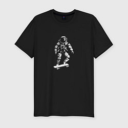 Футболка slim-fit Астроскейтер, цвет: черный