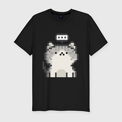 Мужская slim-футболка Pixel Cat V1