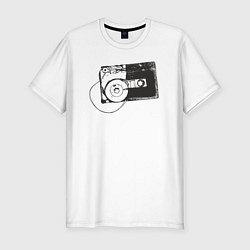 Футболка slim-fit Cassette, цвет: белый