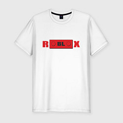 Футболка slim-fit Roblox деталь, цвет: белый