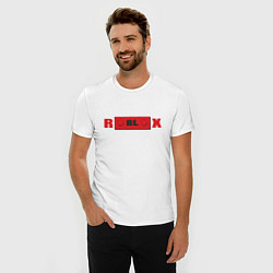 Футболка slim-fit Roblox деталь, цвет: белый — фото 2