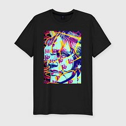 Футболка slim-fit Andy Warhol - pop art - self-portrait, цвет: черный