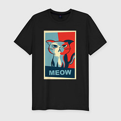 Футболка slim-fit Meow obey, цвет: черный