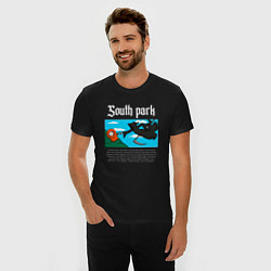 Футболка slim-fit Южный парк Кенни в стиле Сотворение Адама, цвет: черный — фото 2