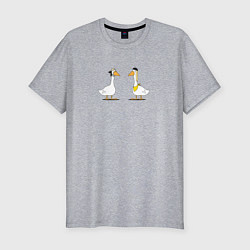 Футболка slim-fit Джей и молчаливый гусь, цвет: меланж