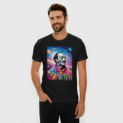 Футболка slim-fit Salvador Dali in space, цвет: черный — фото 2