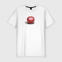 Футболка slim-fit Красное яблоко, цвет: белый