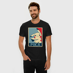 Футболка slim-fit Pika obey, цвет: черный — фото 2