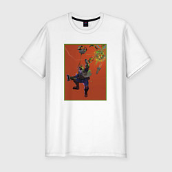 Мужская slim-футболка Deep Rock Galactic - Drone Operator