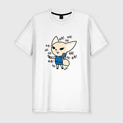 Футболка slim-fit Fenneko Laugh, цвет: белый