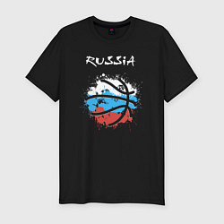 Футболка slim-fit Russia basketball, цвет: черный