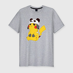 Футболка slim-fit Pika panda, цвет: меланж