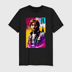 Футболка slim-fit John Lennon - world legend, цвет: черный