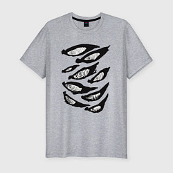 Футболка slim-fit Vintage devil fox eye, цвет: меланж
