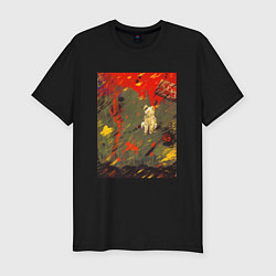 Футболка slim-fit Янка Дягилева Ангедония, цвет: черный